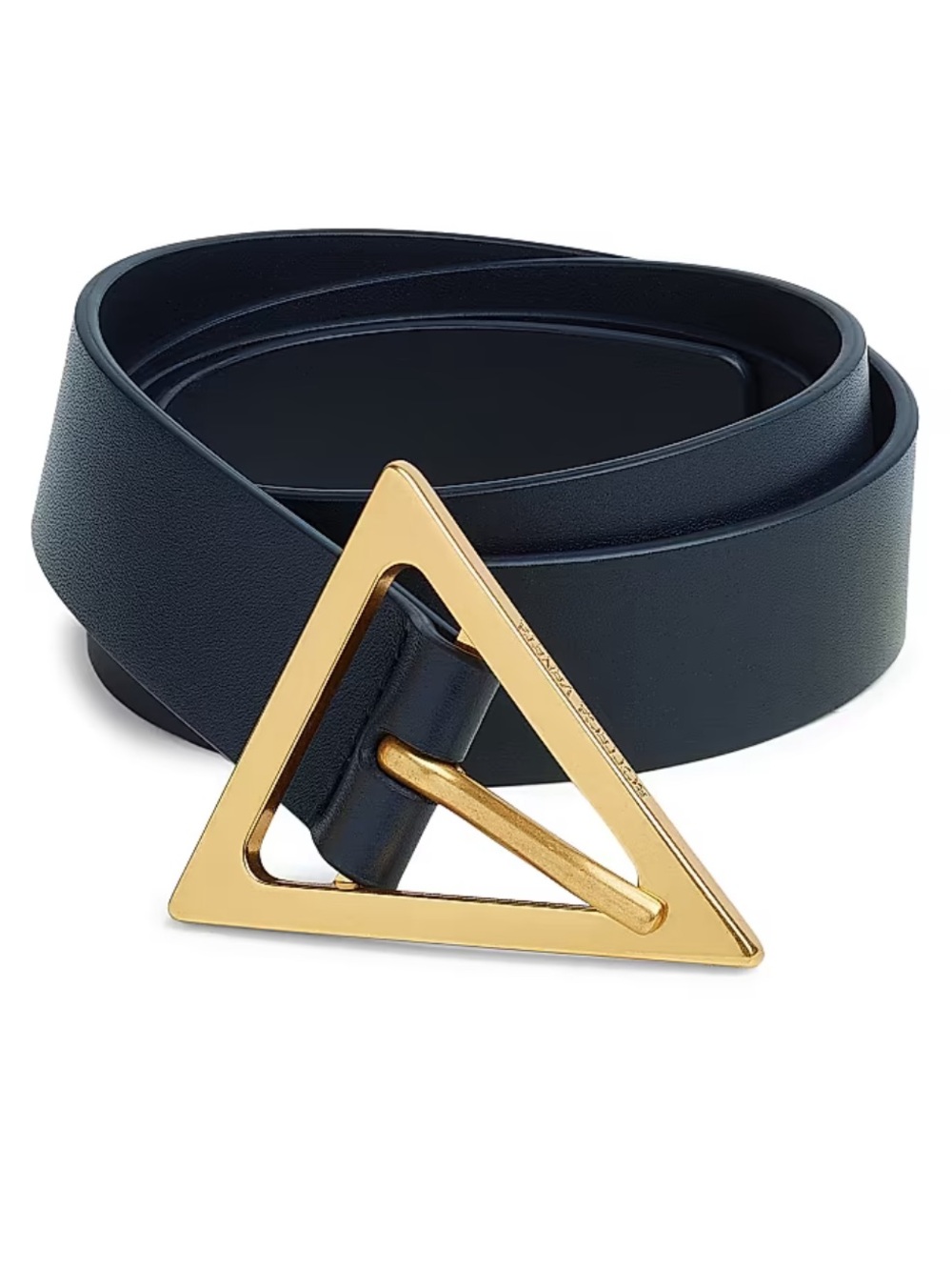 Bottega Veneta Triangle-Buckle Leather Belt-35in